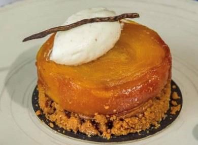 tatin vanille sur sablé breton