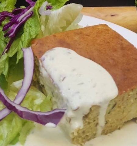 Financier aux épinards végétarien sans gluten