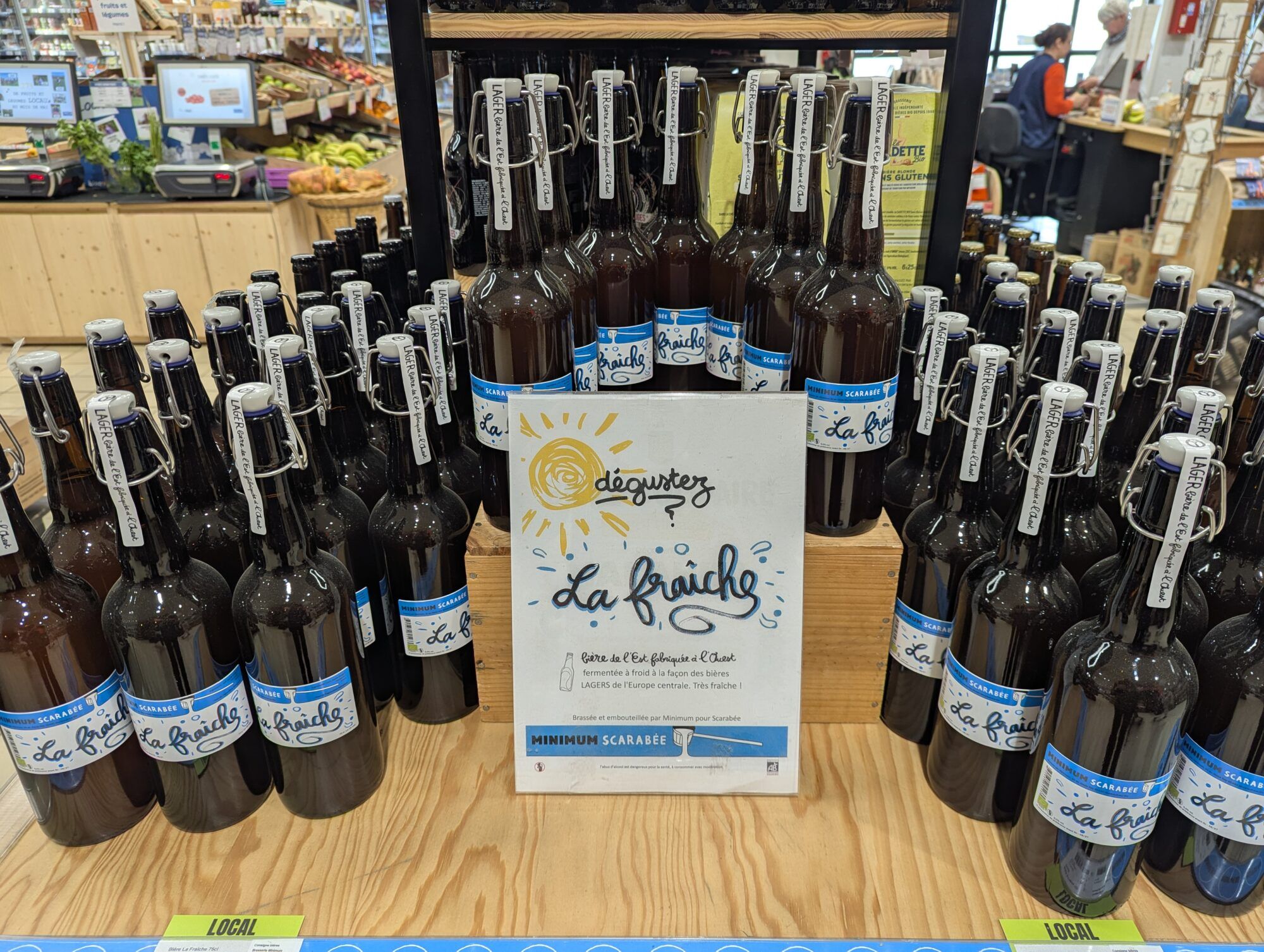 La bière La Fraîche chez Scarabée Biocoop à Saint-Grégoire
