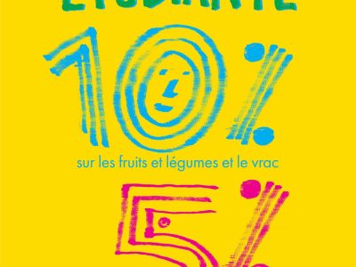 remise de 10% pour les étudiantes et étudiants