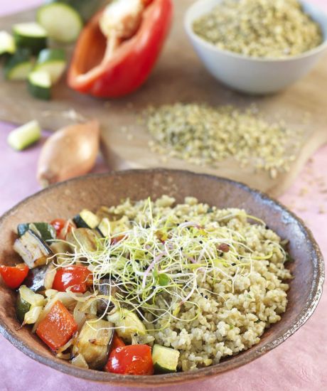 https://scarabee-biocoop.coop/Salade de freekeh aux légumes d'été